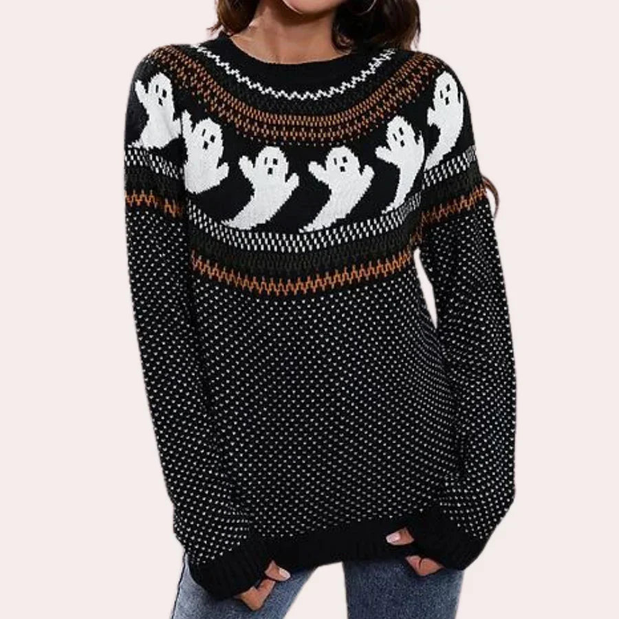 Stylischer Halloween Pullover Damen Weihnachten - IdealeKleiden