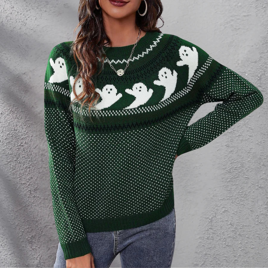 Stylischer Halloween Pullover Damen Weihnachten