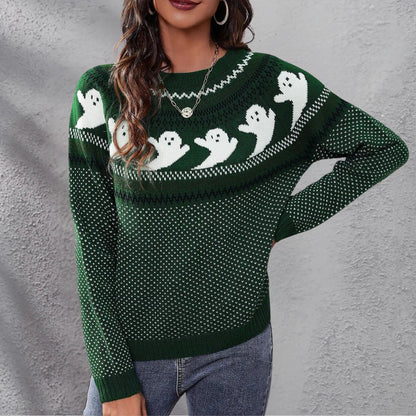Stylischer Halloween Pullover Damen Weihnachten