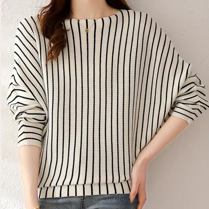 Modischer Frauenpullover Streifen Design