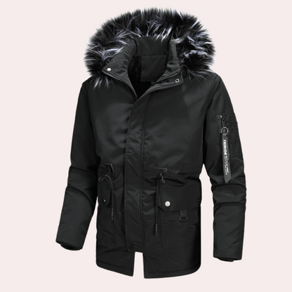 Stylische Winterjacke Kapuze Warm Komfortabel