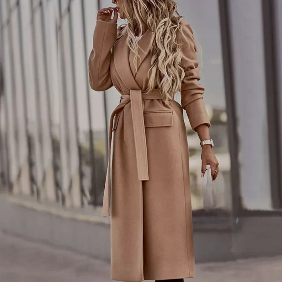 Elegante Damenjacke mit modischem Gürtel - IdealeKleiden