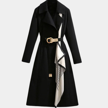 Eleganter Damen-Trenchcoat mit Gürtel Luxus Design