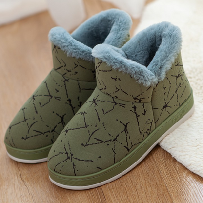 Glänzende Damenstiefel Winter Schneeschuhe