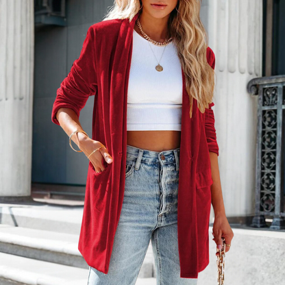 Damen Winterjacke Langärmlig Mit Taschen