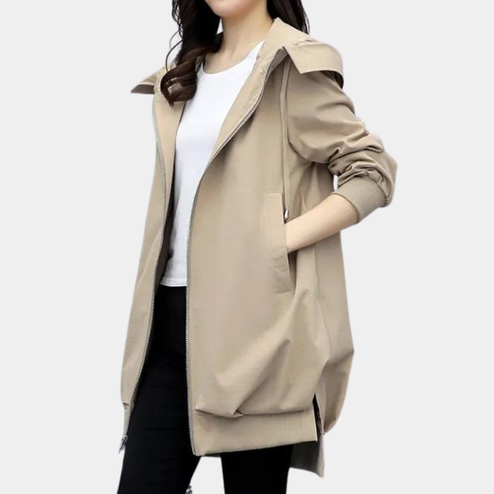 Übergangsjacke Damen Kapuze Modern Stil