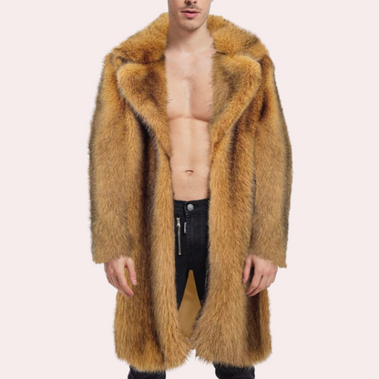 Stilvoller Herren Wintermantel Elegant Schwarz - IdealeKleiden