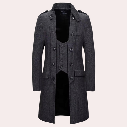 Herrenjacke Modern Mittellang Elegant
