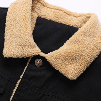 Winter Bomberjacke Warm Gefüttert Retro Stil - IdealeKleiden