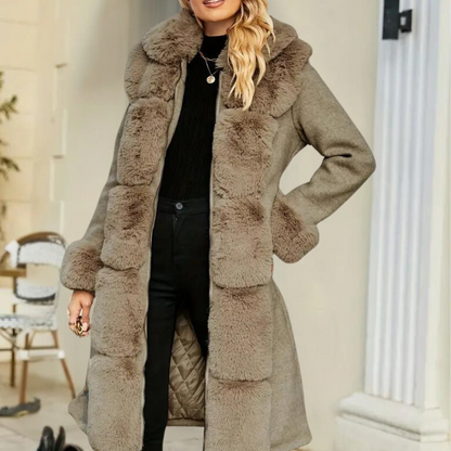 Weicher Plüschmantel Damen Elegant Komfortabel - IdealeKleiden