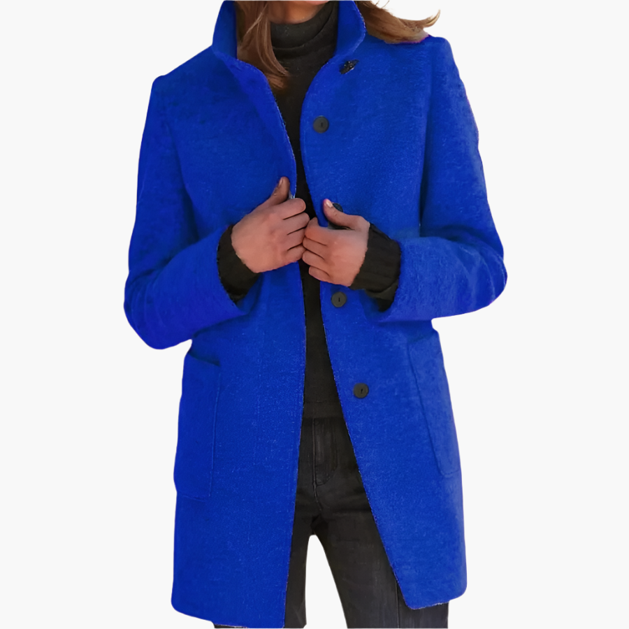 Damen Wintermantel Elegant Langärmlig Klassik