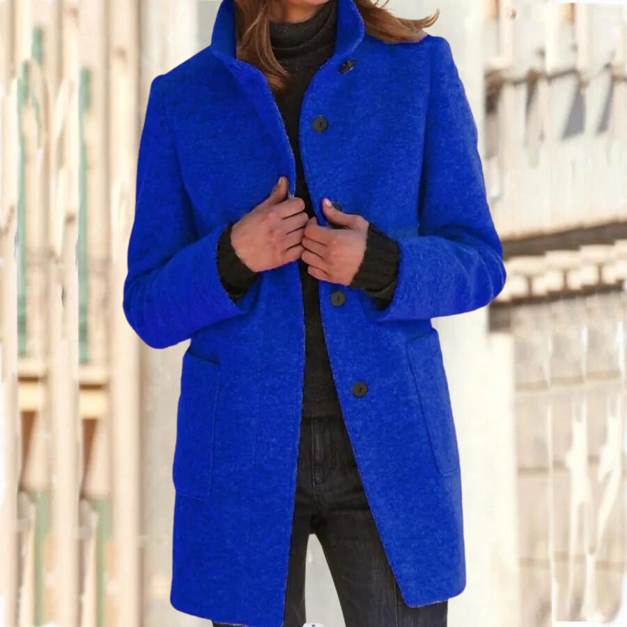 Elegante Damenjacke Stehkragen Chic