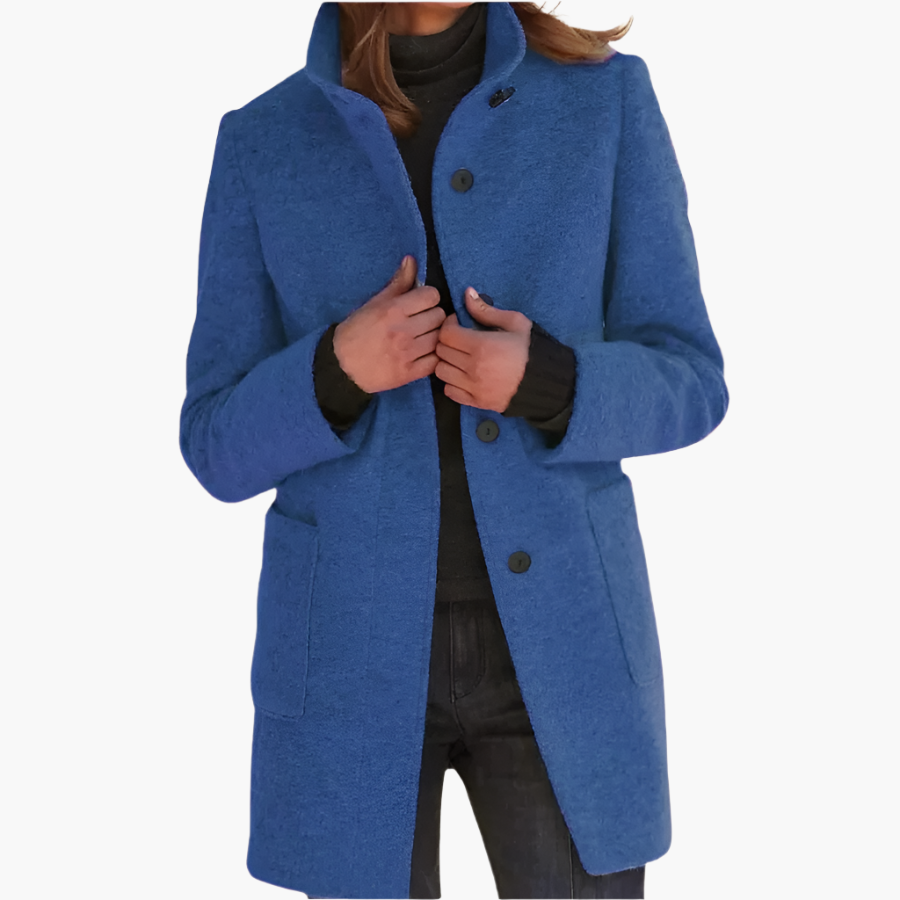 Damen Wintermantel Elegant Langärmlig Klassik