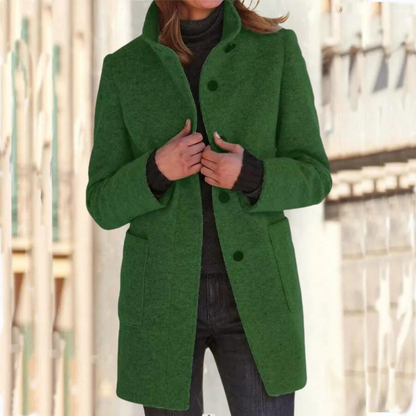 Elegante Damenjacke Stehkragen Chic