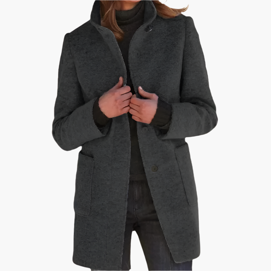 Damen Wintermantel Elegant Langärmlig Klassik - IdealeKleiden