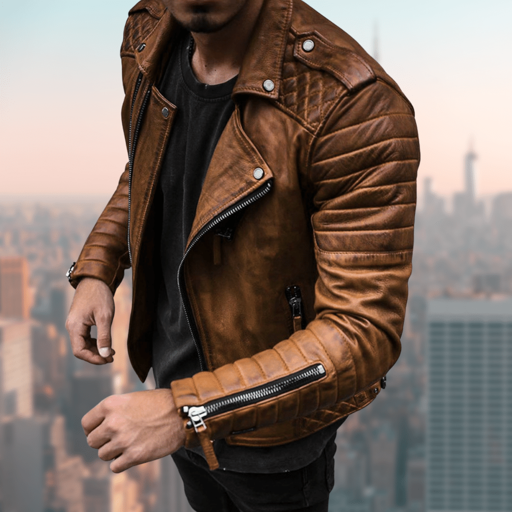 Modische Lederjacke Elegant & Exklusiv