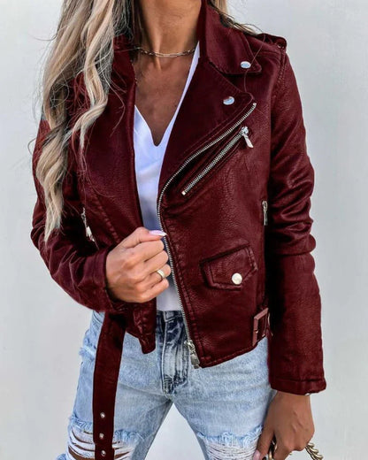 Leder Sommerjacke Elegant Casey