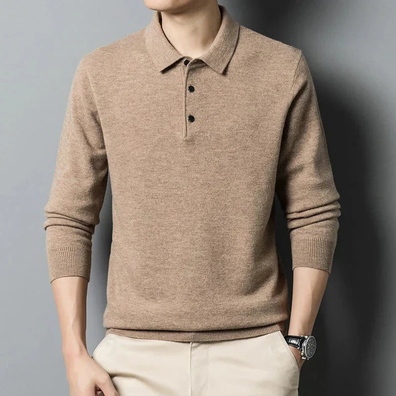 Herren Polopullover Strick Modern