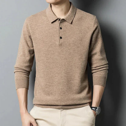 Herren Polopullover Strick Modern