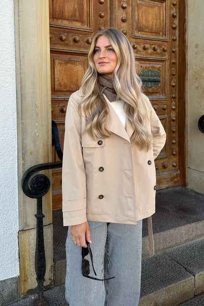 Praktischer Trenchcoat Übergangsjacke Damen