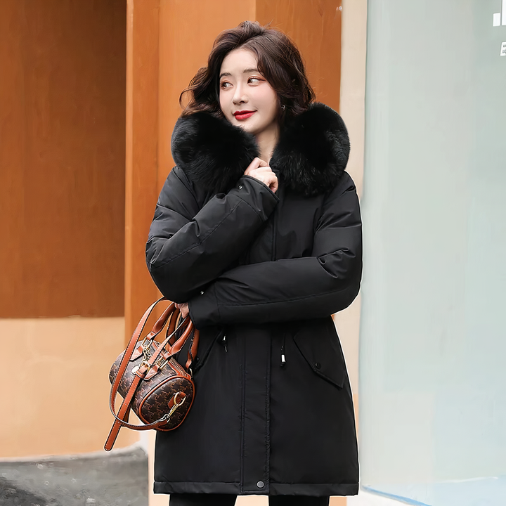 Elegante Parka mit Luxus-Fellkragen