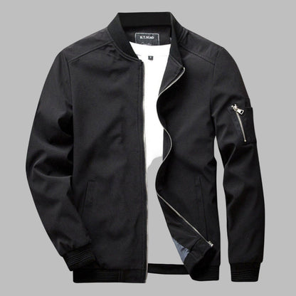 Herren Sommerjacke Reißverschluss Taschen Leicht
