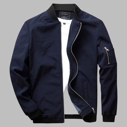 Herren Sommerjacke Reißverschluss Taschen Leicht