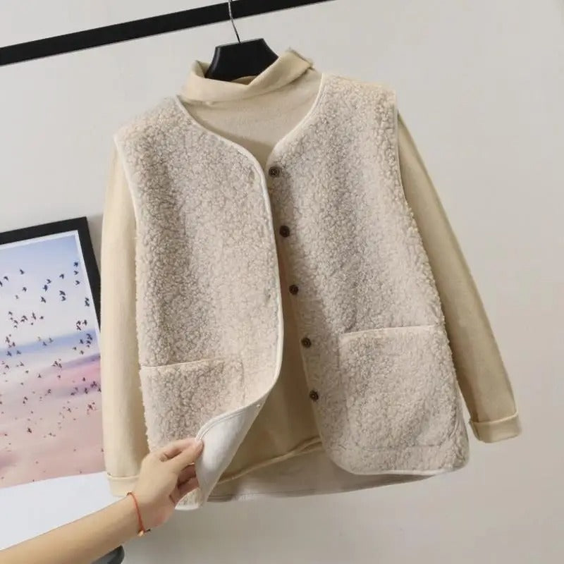 Damen Wolljacke Warm Elegant