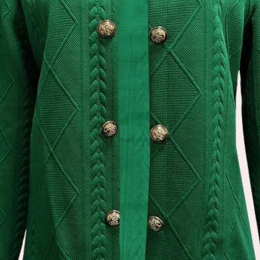 Eleganter Damen Wintermantel mit Knöpfen - IdealeKleiden