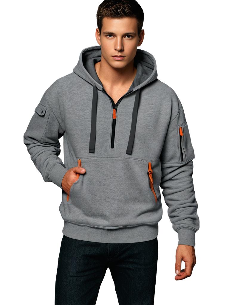 Kapuzenpullover Bequem Leicht Baumwolle