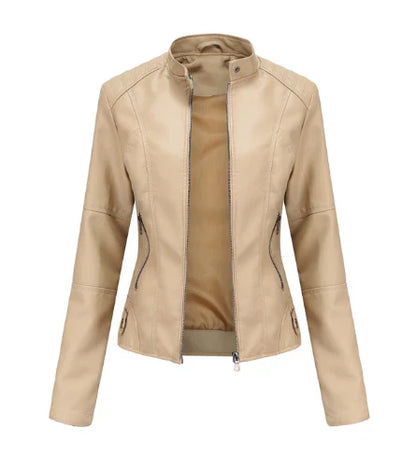 Lederjacke Damen Mao Stil