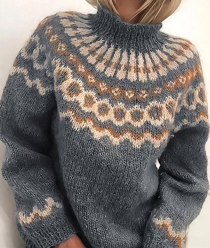 Damen Pullover Warm Rollkragen Style