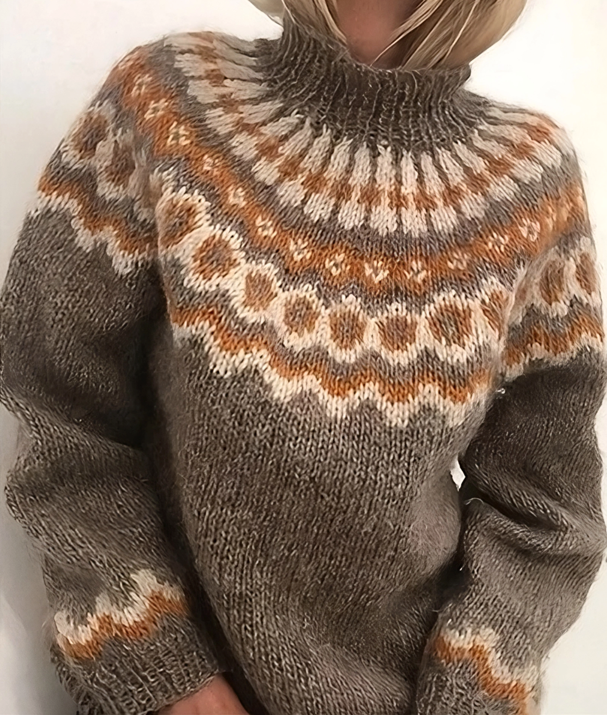 Damen Pullover Warm Rollkragen Style