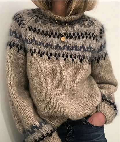 Damen Pullover Warm Rollkragen Style