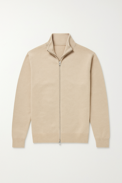 Herren Cardigan Langärmlig Reißverschluss