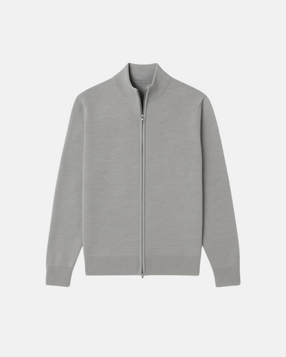 Herren Cardigan Langärmlig Reißverschluss - IdealeKleiden