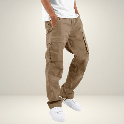 Herren Cargo-Hose Baumwolle Bequem