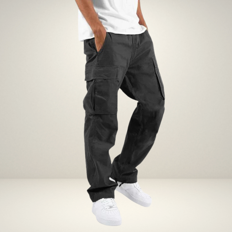 Herren Cargo-Hose Baumwolle Bequem - IdealeKleiden