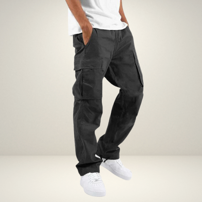 Herren Cargo-Hose Baumwolle Bequem - IdealeKleiden
