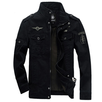 Militärjacke Herren Reißverschluss Outdoor Stil