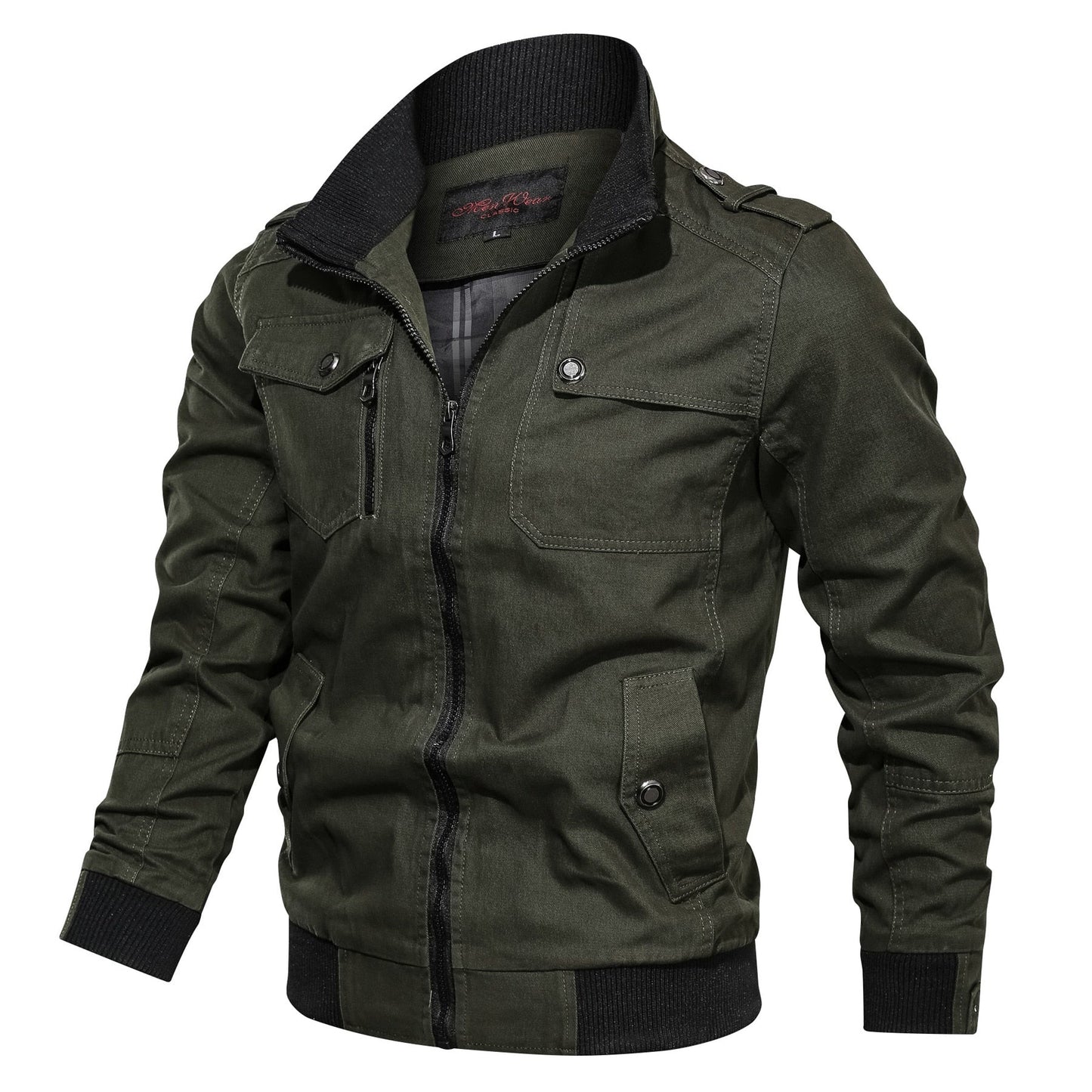 Herren Übergangsjacke Zip-Up Bequem - IdealeKleiden