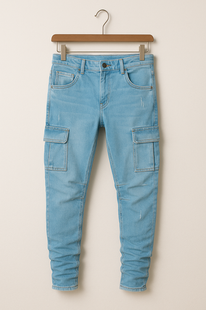 Dehnende Herren Skinny-Jeans mit Taschen
