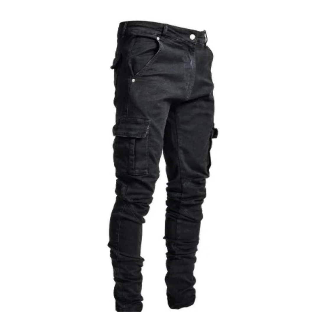 Modische Herren-Skinny-Jeans mit vielen Taschen