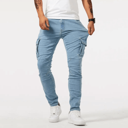 Herren Skinny Jeans Cargostil