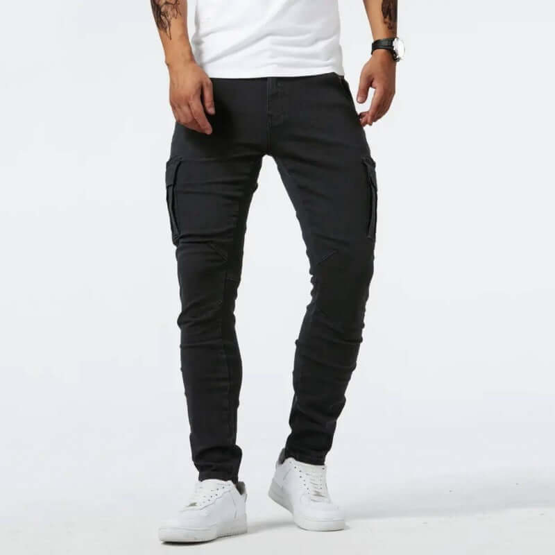 Herren Skinny Jeans Cargostil