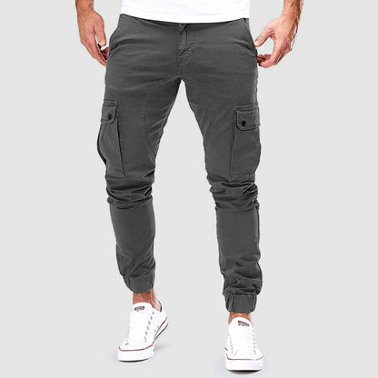 Schmale Herren-Cargohose Mit Taschen