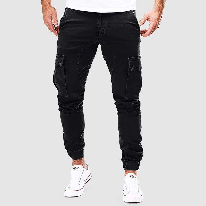 Schmale Herren-Cargohose Mit Taschen