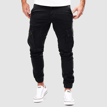 Schmale Herren-Cargohose Mit Taschen