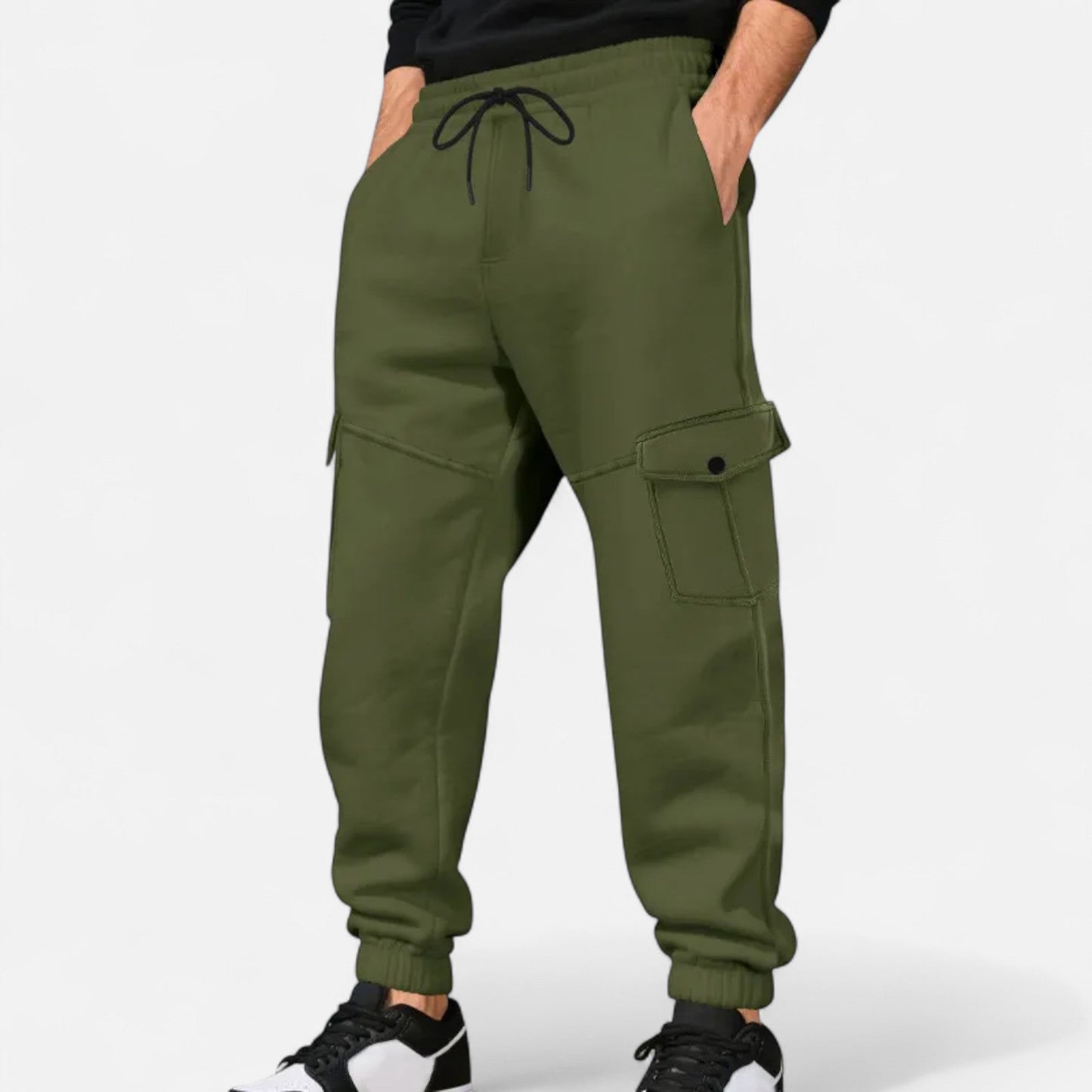 Bequeme Herren Cargo-Hose mit Kordelzug