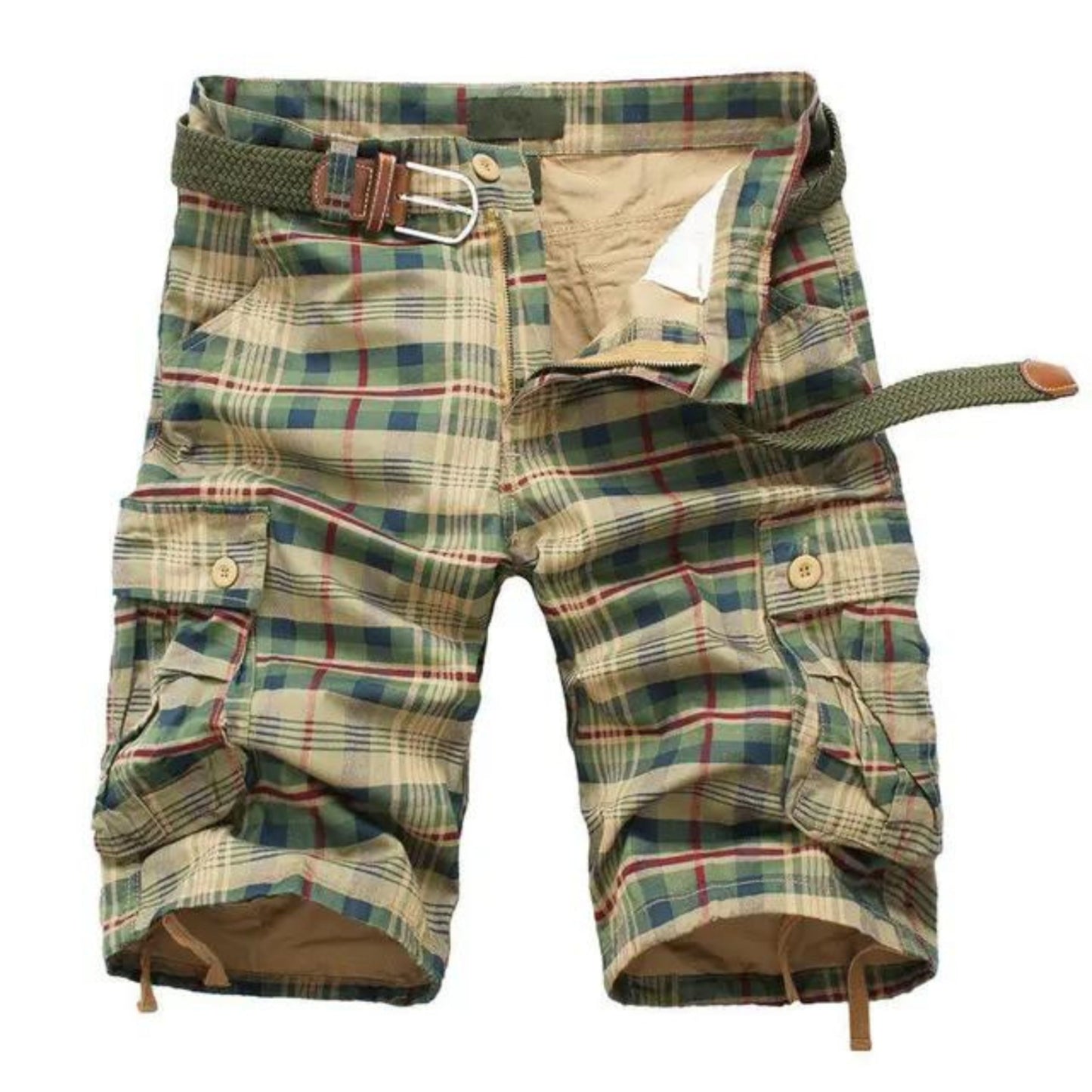 Bequeme Herren-Shorts mit Gürtel und Taschen